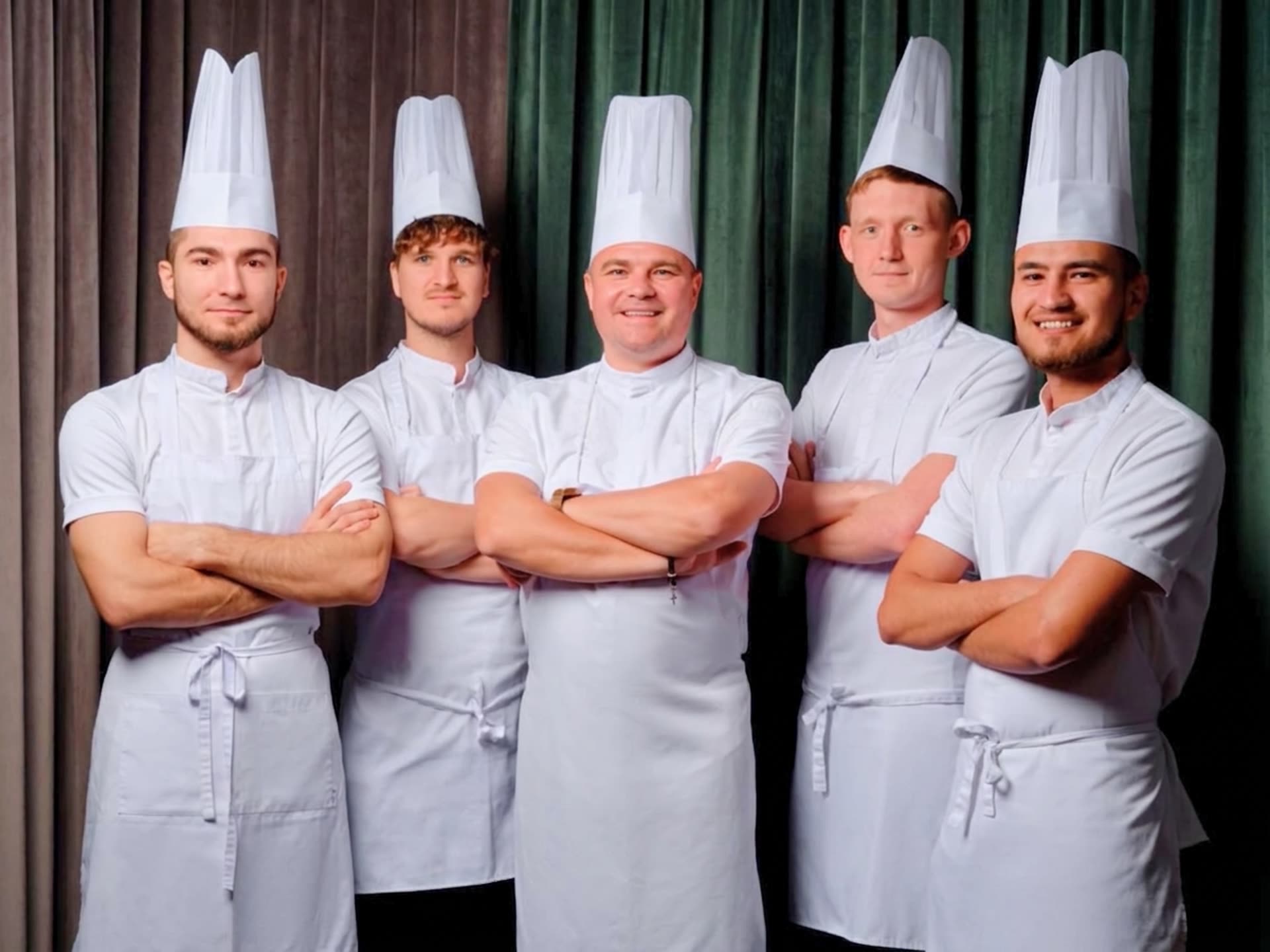 The Gold's Yacht chef team who cook on board during a yacht charter in Dubai