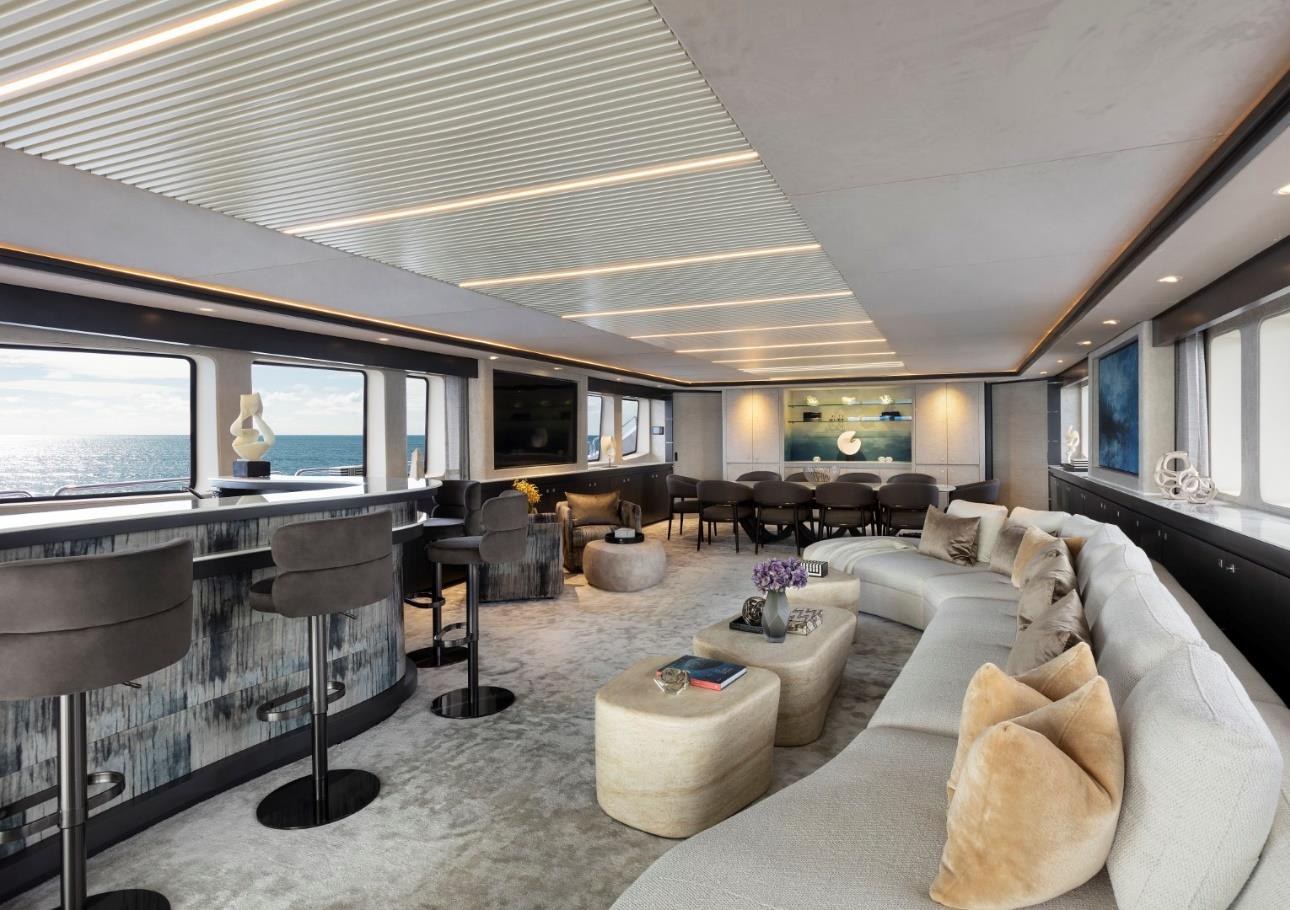 Bar on board the superyacht