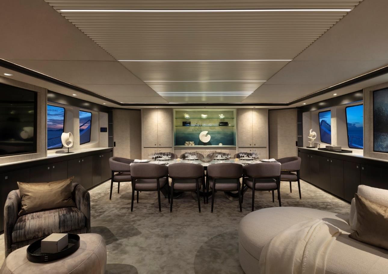 Formal dining on board