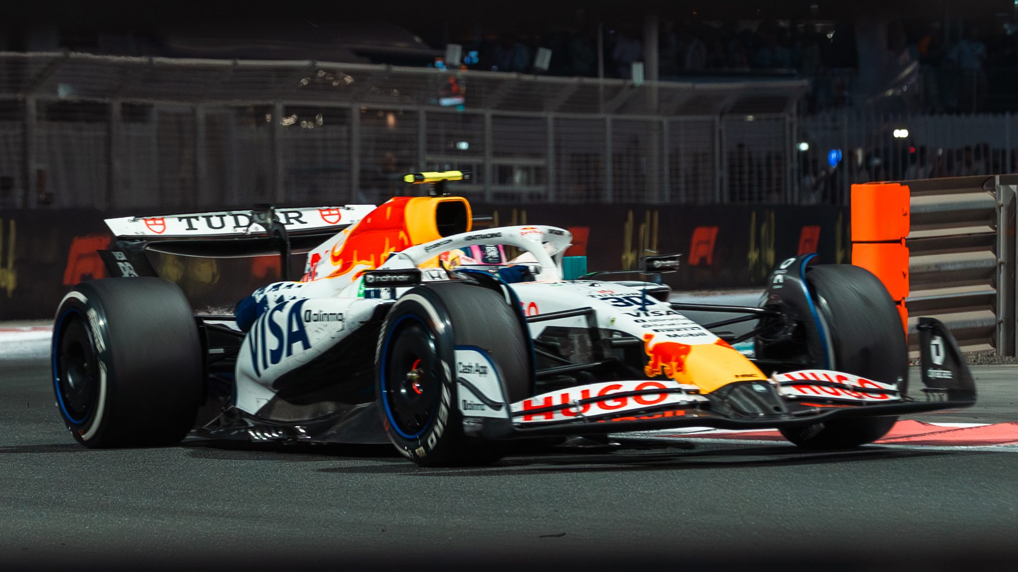 Special livery Red Bull on the circuit