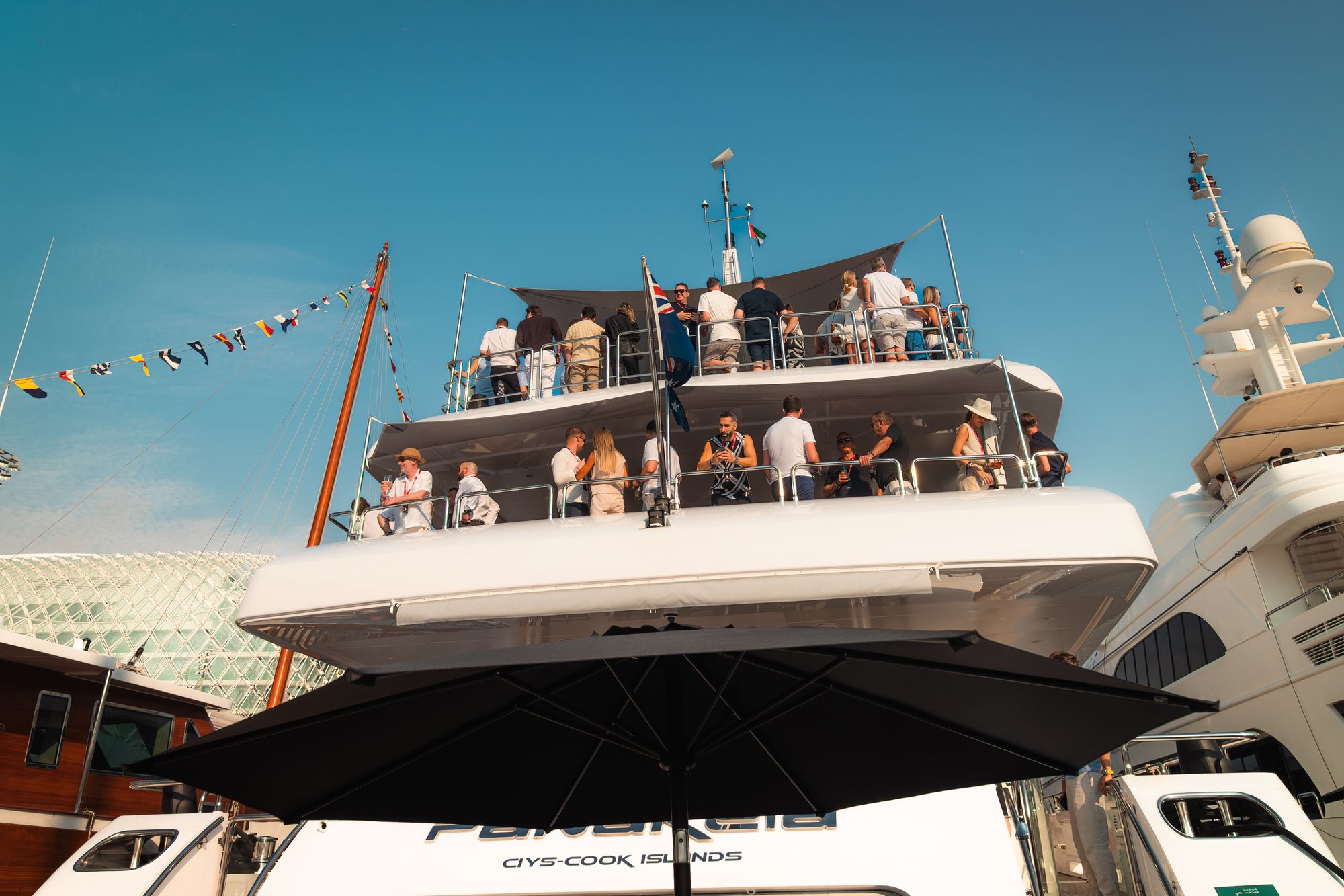 Guests on every deck of PANAKEIA at last year's Grand Prix