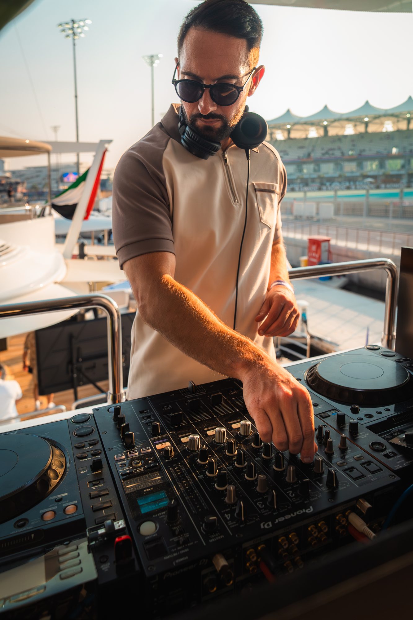 DJ set on deck