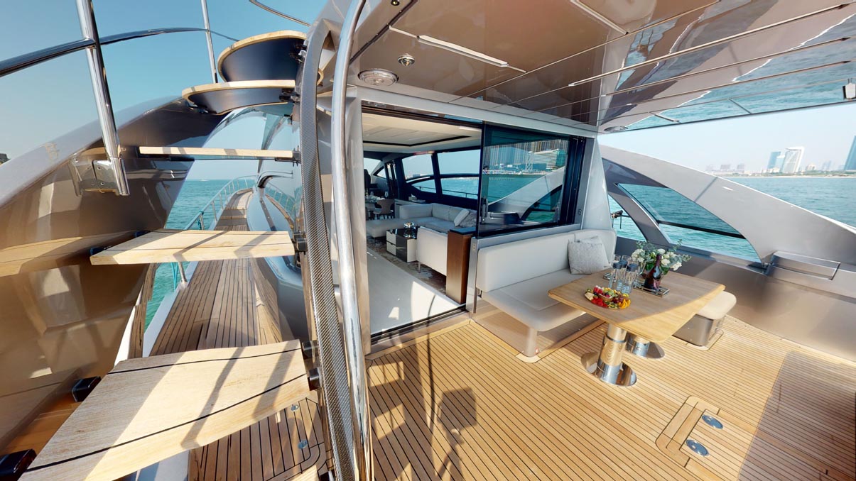 Pershing 84 ft. yacht hire Dubai